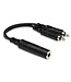 Hosa YPR-131 Y Cable, 1/4" TSF to Dual RCA - 6"