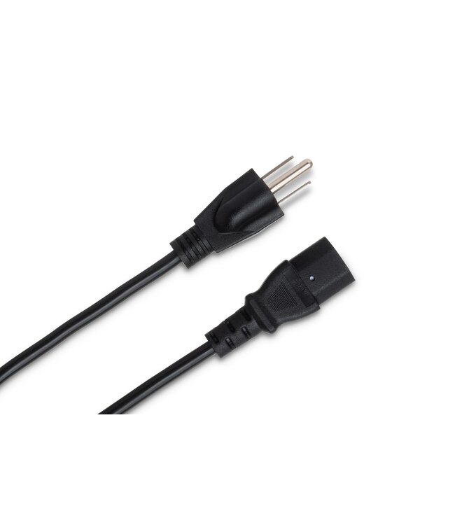 Hosa PWC-403 IEC Power Cable, 18 AWG, IEC C13 to NEMA 5-15P - 3 Foot