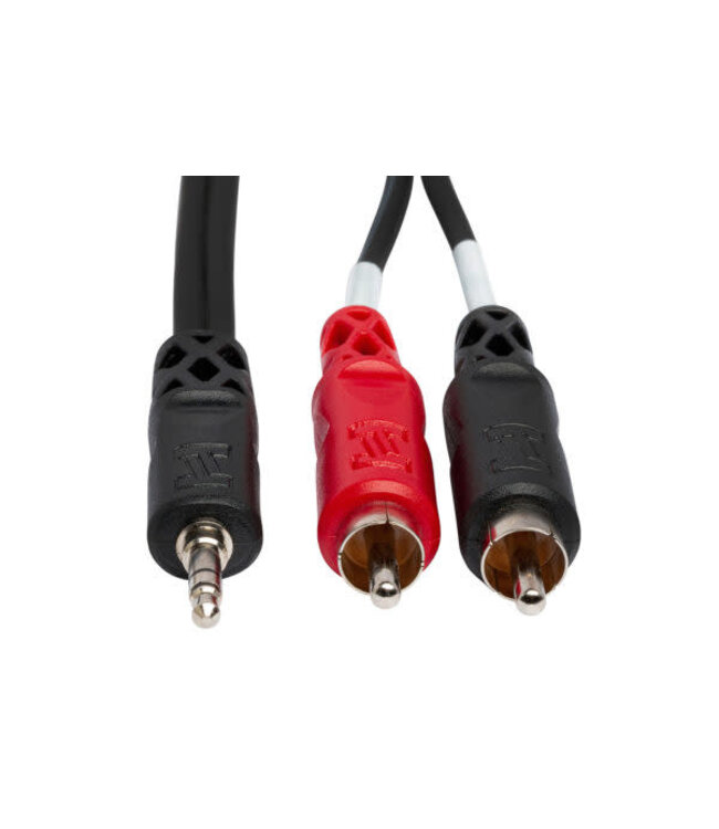 Hosa CMR-210 Stereo Breakout Cable, 3.5 mm TRS to Dual RCA - 10 Foot