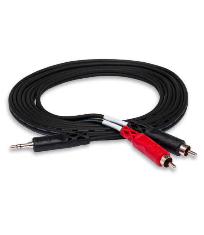 Hosa CMR-210 Stereo Breakout Cable, 3.5 mm TRS to Dual RCA - 10 Foot