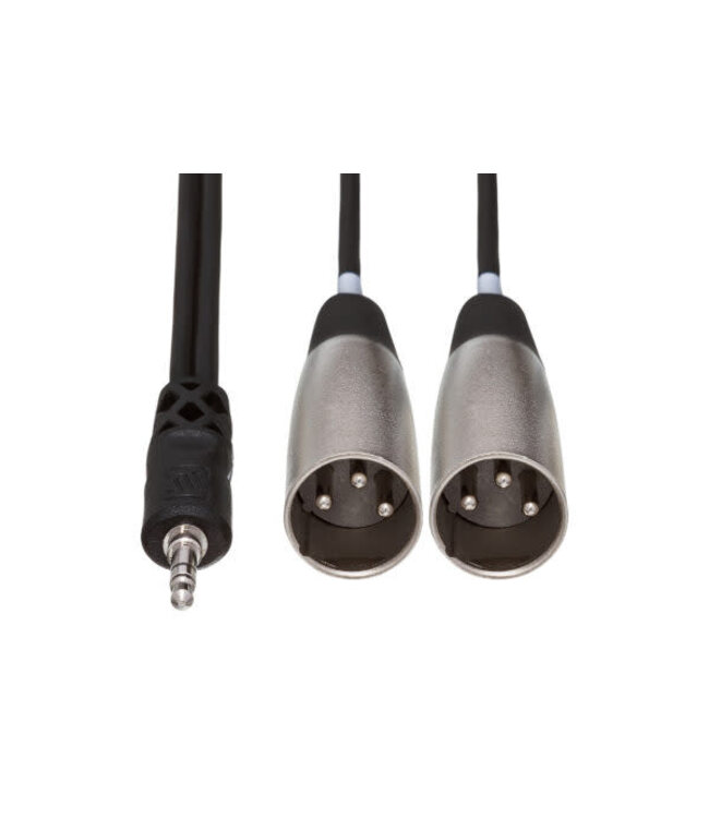 Hosa CYX-403M Stereo Breakout Cable, 3.5 mm TRS to Dual XLR3M - 3m