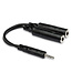 Hosa YMP-233 Y Cable, 3.5 mm TRS to Dual 1/4" TRSF - 6"
