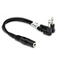 Hosa Hosa YMM-492 Air Travel Headphone Adaptor, 3.5 mm TRSF to Dual Right-angle 3.5 mm TS - 6"