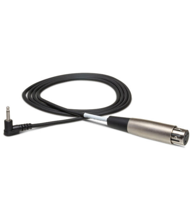 Hosa XVM-305F Camcorder Mic Cable, XLR3F to Right-angle 3.5 mm TS - 5 Foot