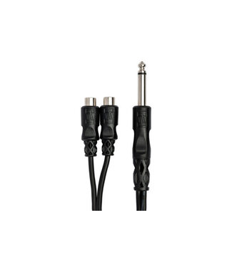 Hosa Hosa YPR-103 Y Cable, 1/4" TS to Dual RCAF - 6"
