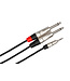 Hosa HMP-003Y Pro Stereo Breakout Cable, REAN 3.5 mm TRS to Dual 1/4" TS - 3 Foot