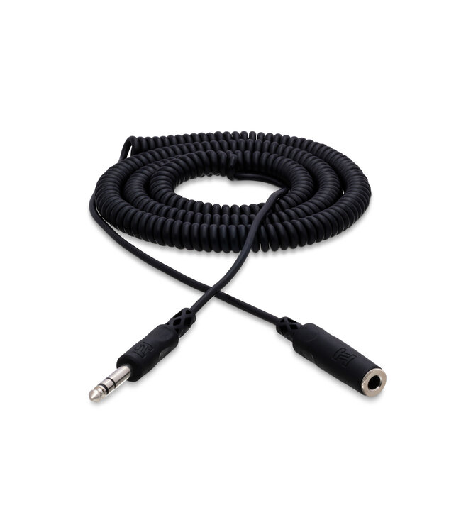 Hosa HPE-325C Headphone Extention Cable, 1/4" TRS to 1/4" TRS - Coil 25 Foot