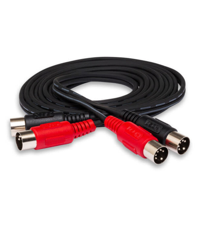 Hosa MID-203 Dual MIDI Cable, Dual 5-pin DIN to Same -3M