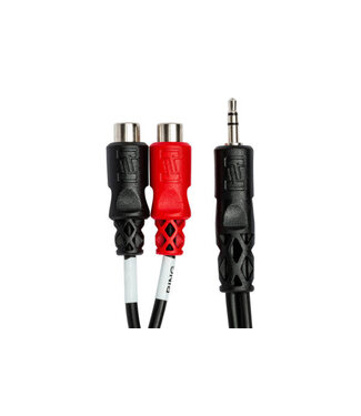 Hosa Hosa YRA-154 Stereo Breakout Cable, 3.5 mm TRS to Dual RCAF - 6"