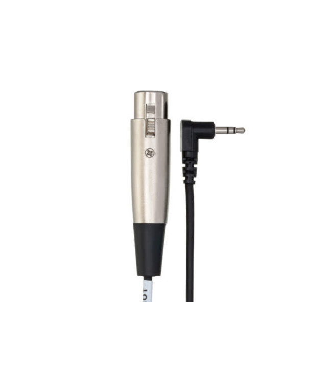 Hosa XVM-105F Camcorder Mic Cable, XLR3F to Right-angle 3.5mm TRS - 5 Foot