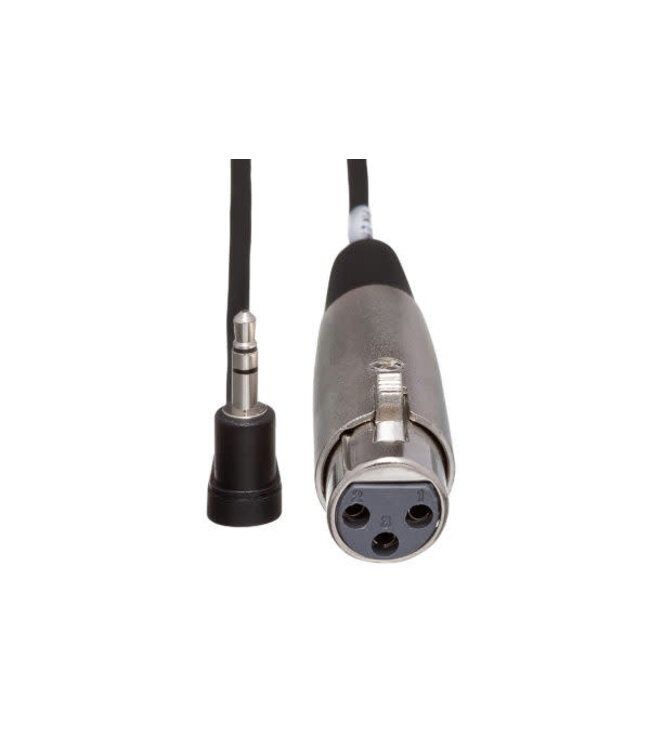 Hosa XVM-105F Camcorder Mic Cable, XLR3F to Right-angle 3.5mm TRS - 5 Foot