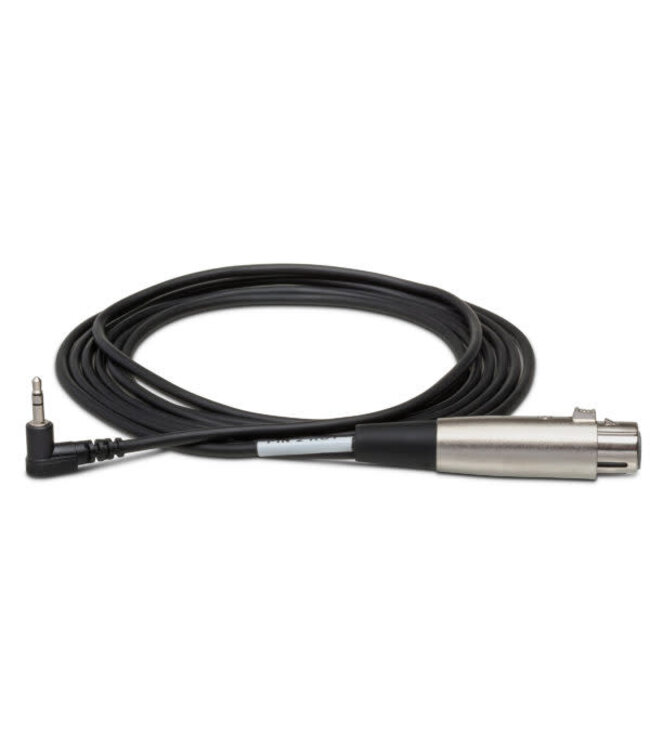 Hosa XVM-105F Camcorder Mic Cable, XLR3F to Right-angle 3.5mm TRS - 5 Foot
