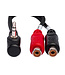 Hosa Hosa YRA-167 Stereo Breakout Cable, Right-angle 3.5 mm TRS to Dual RCAF - 6"