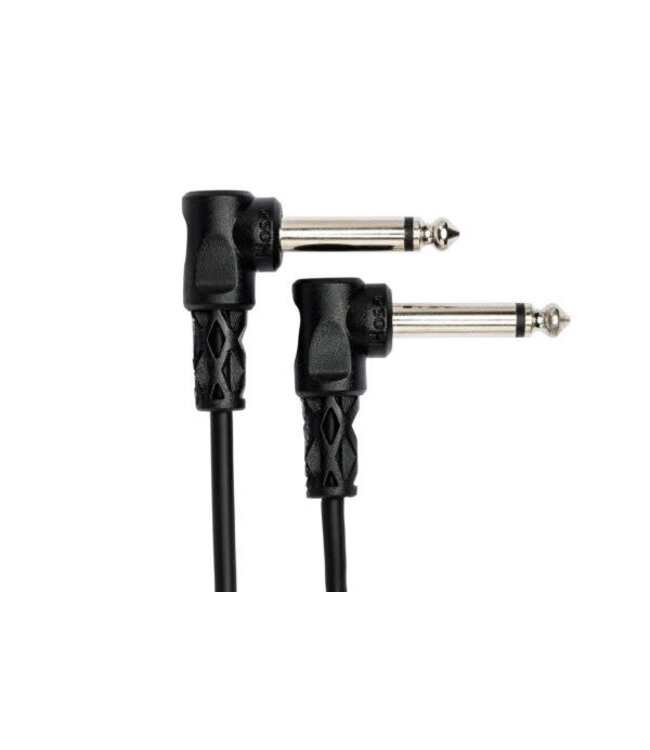 Hosa CFS-606 Guitar Patch Cables, Molded Right-angle to Same, 6" - 6pc