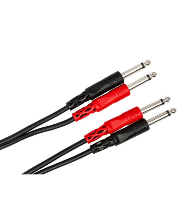 Hosa CPP-202 Stereo Interconnect Cable, Dual 1/4" TS to Same - 2M