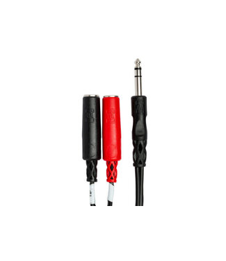 Hosa Hosa YPP-117 Stereo Breakout Cable, 1/4" TRS to Dual 1/4" TSF - 6"