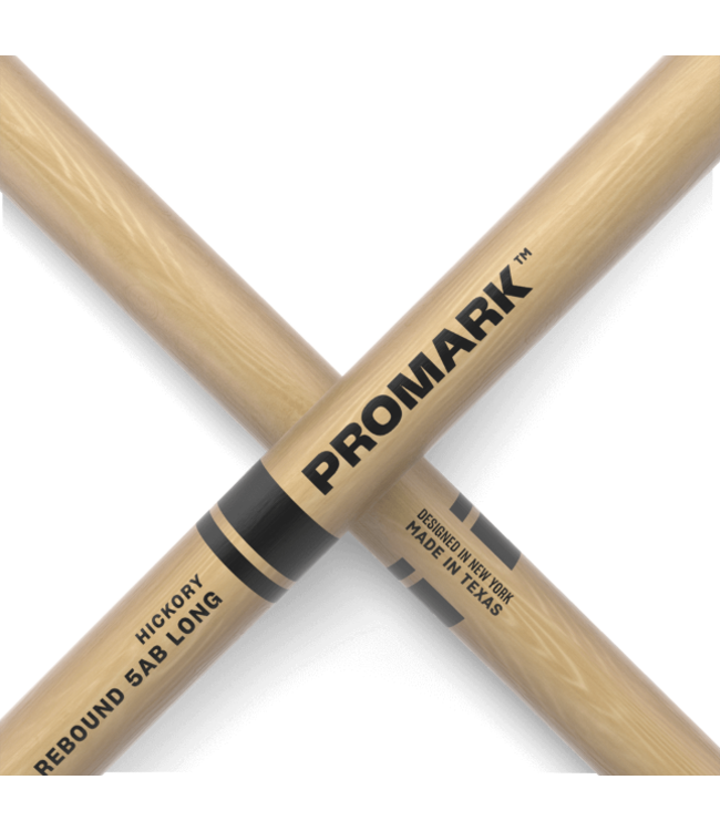 ProMark Rebound 5AB Long Hickory Drumstick, Acorn Wood Tip