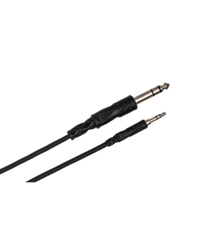 Hosa CMS-110 Stereo Interconnect Cable, 3.5mm TRS to 1/4" TRS - 10 Foot