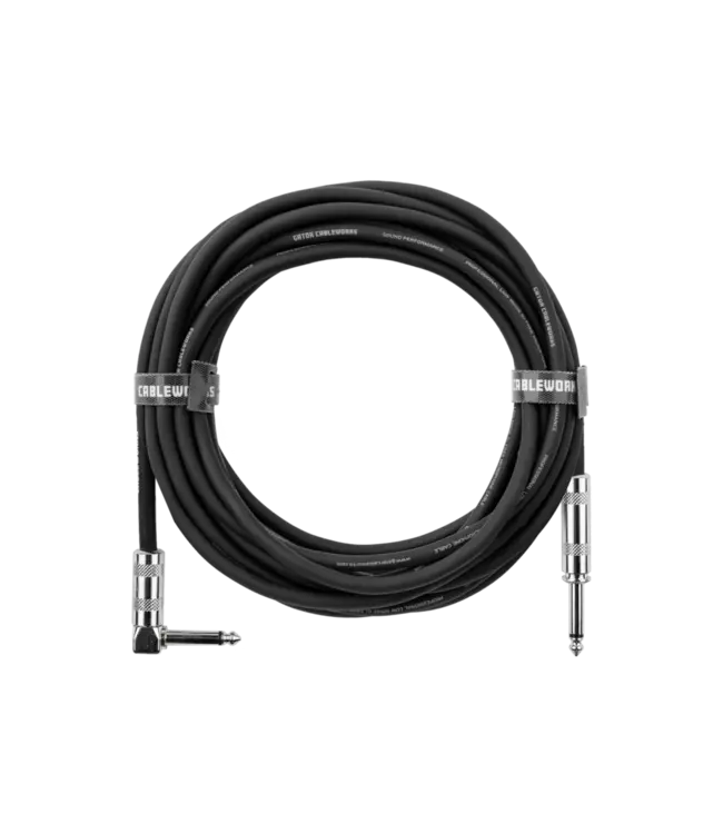 Gator Cableworks Backline Series Instrument Cable, Straight to Angle- 10 Foot