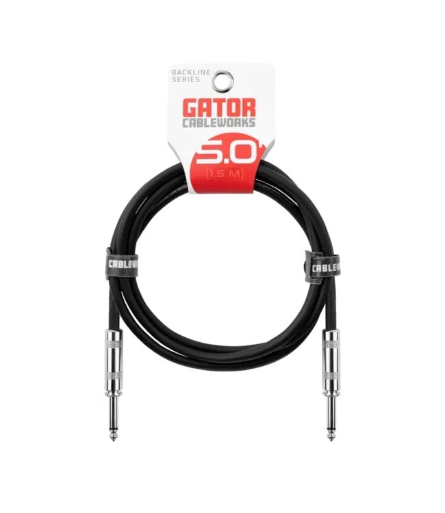 Gator Backline Series Instrument Cable, Straight to Same - 5 Foot