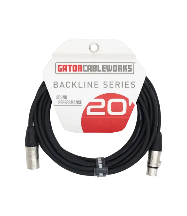 Gator Backline Series XLR Microphone Cable - 20 Foot