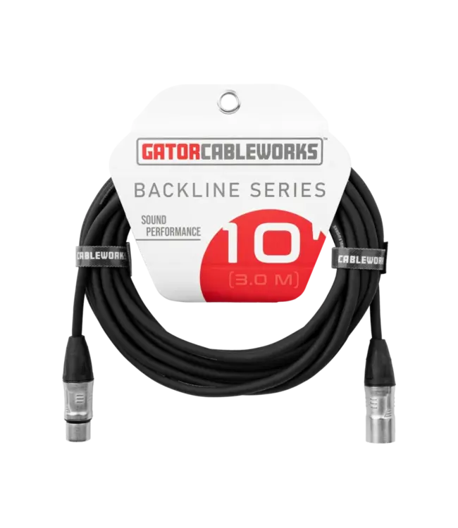 Gator Backline Series XLR Microphone Cable - 10 Foot
