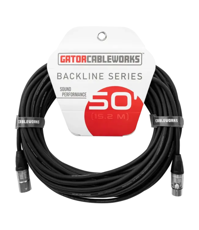 Gator Backline Series XLR Microphone Cable - 50 Foot