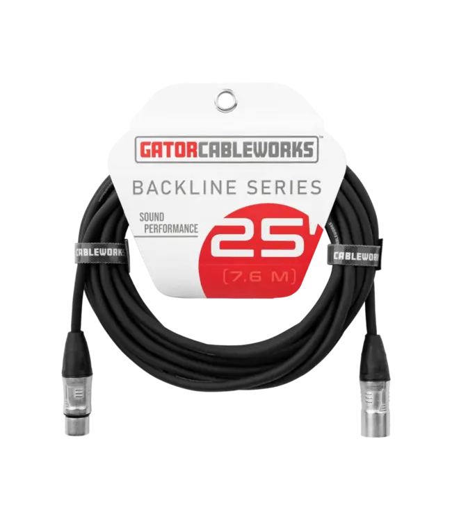 Gator Backline Series XLR Microphone Cable - 25 Foot