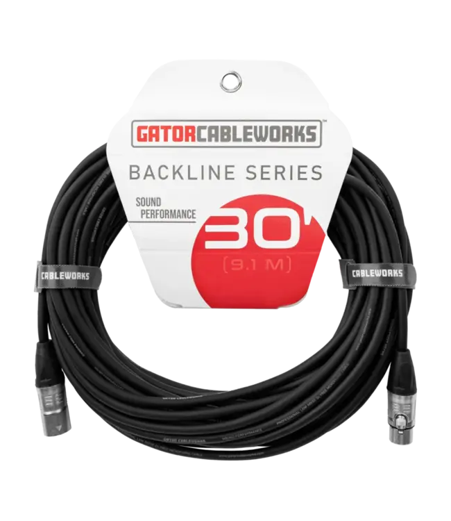 Gator Backline Series XLR Microphone Cable - 30 Foot