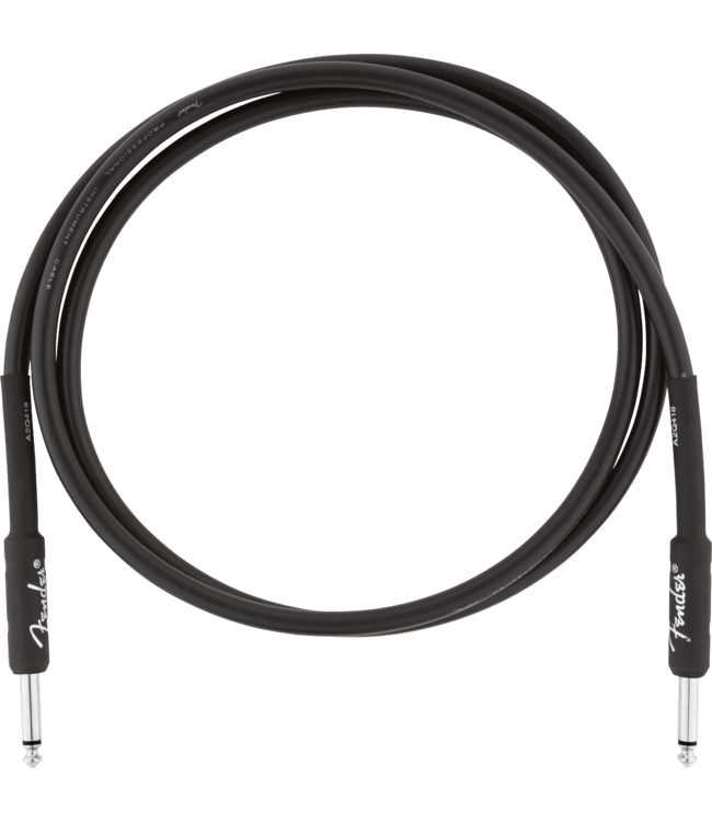 Fender Professional Series Instrument Cable, Straight/Straight, Black - 5 Foot
