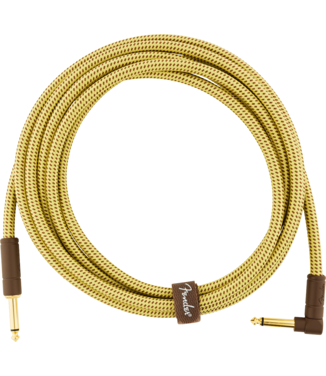 Fender Deluxe Series Instrument Cable, Straight/Angle, Tweed - 10 Foot