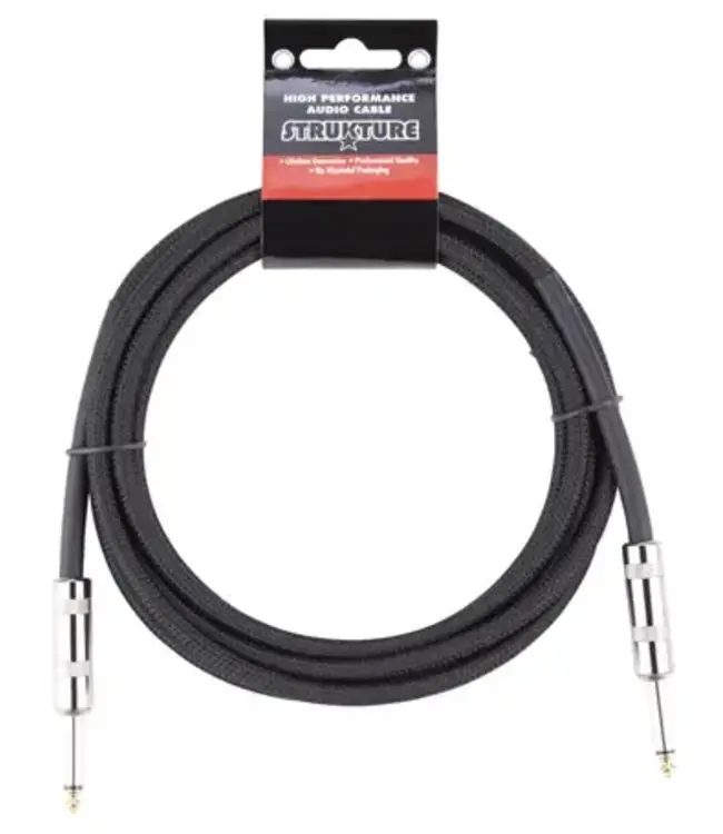 Strukture Woven Instrument Cable, Black - 10 Foot
