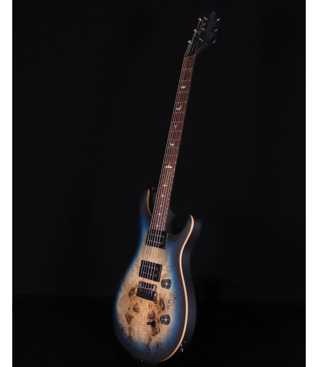 PRS SE Limited "Exotic" Custom 24-08 Poplar Burl, Lake Blue Midnight Burst
