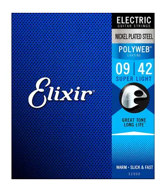 Elixir Elixir Polyweb Electric Guitar Strings, Super Light 9-42