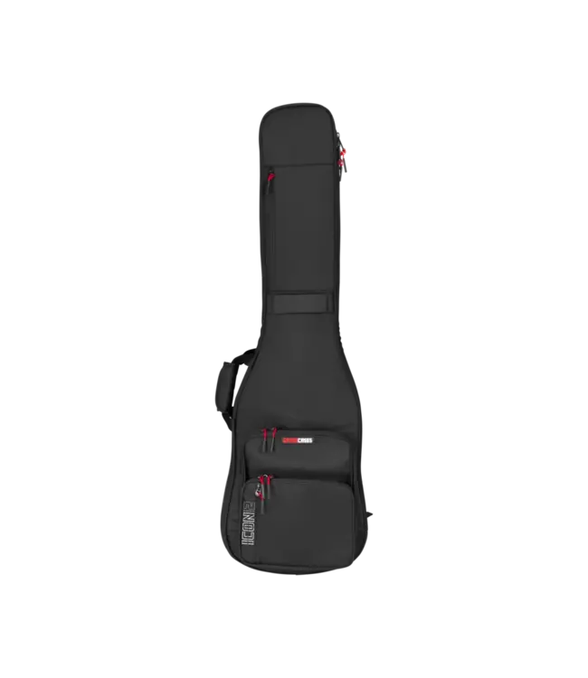 Gator G-ICONTTBASS-BLK Icon Take Two Series Bag, Holds 2 Bass Guitars