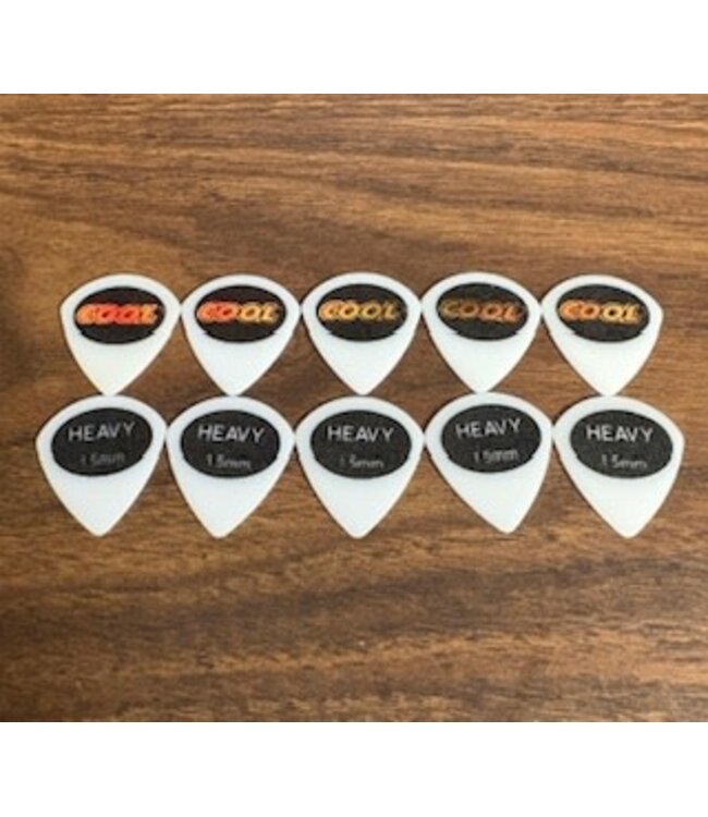 Cool Music Juratex Sand Textured Jazz Picks, 1.5mm Heavy - Custom 10 Pack