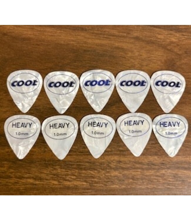 Cool Music Coolcell Rubber Grip Standard Picks, 1.0mm Heavy - Custom 10 Pack