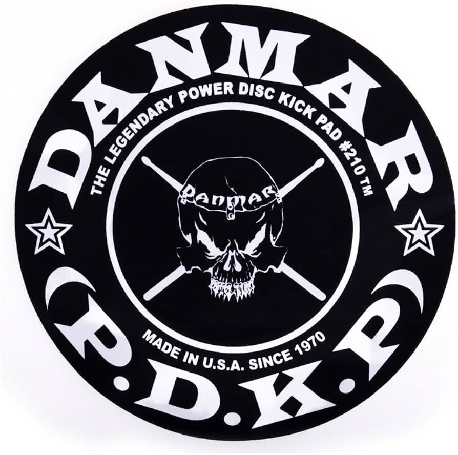 Danmar Single Power Disc Kick Pad, Flames - Sims Music