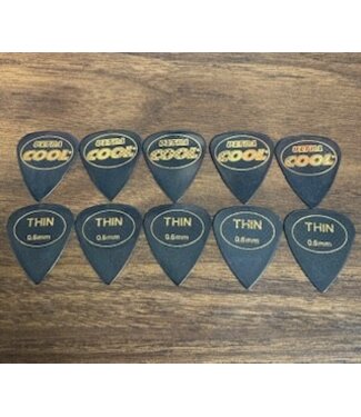 Cool Music Cool Music Ultra Cool SR Standard Picks with Rubber Grip, .60mm Thin - Custom 10 Pack