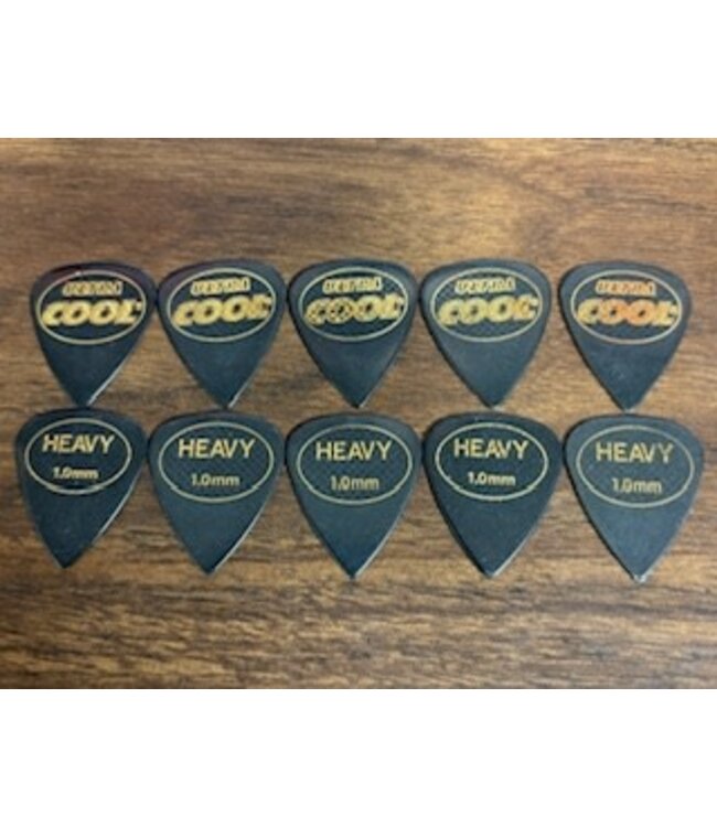 Cool Music Cool Music Ultra Cool SR Standard Picks with Rubber Grip, 1.0mm Heavy - Custom 10 Pack