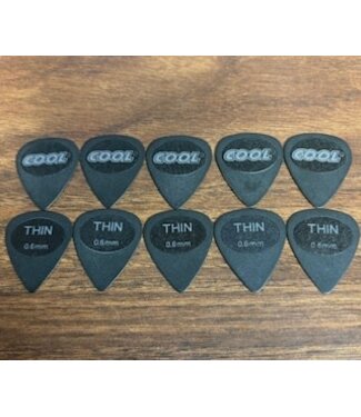 Cool Music Cool Music Stealth Standard Picks with Comfort Zone, .60mm Thin - Custom 10 Pack