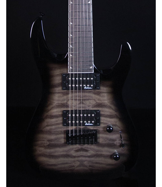 Jackson JS Dinky Arch Top JS22Q-7 DKA HT, Amaranth FB, Transparent Black Burst