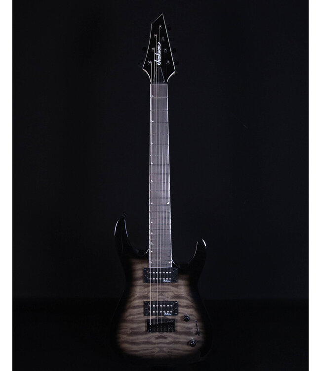 Jackson JS Dinky Arch Top JS22Q-7 DKA HT, Amaranth FB, Transparent Black Burst