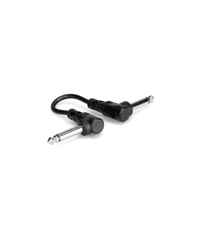Hosa CFS-106 Guitar Patch Cable, Molded Right-angle to Same - 6"