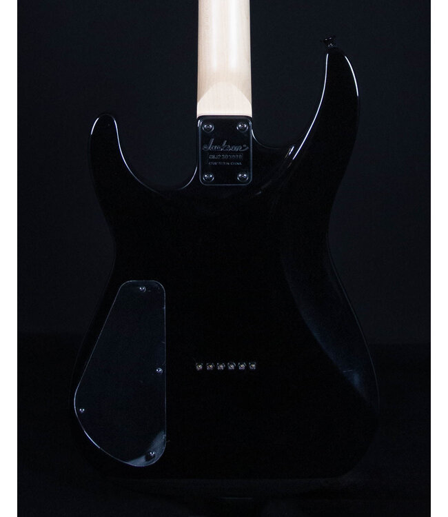 Jackson JS32Q DKA HT Dinky, Arched Top, Amaranth FB, Quilted Transparent Green Burst