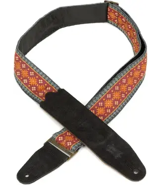 Levy's Levy's 2" 60's Hootenanny Red Aztec Jacquard Weave Guitar Strap