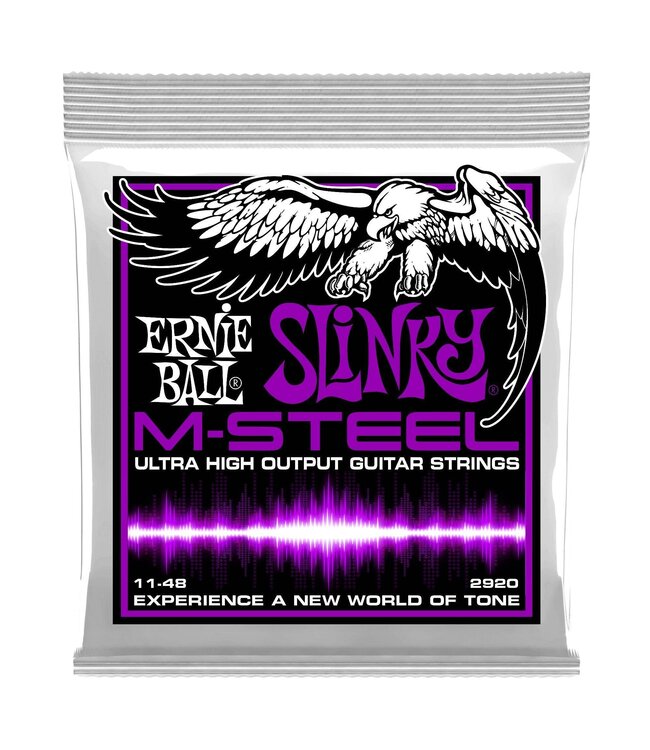 Ernie Ball Slinky M-Steel Electric Guitar Strings, 11-48