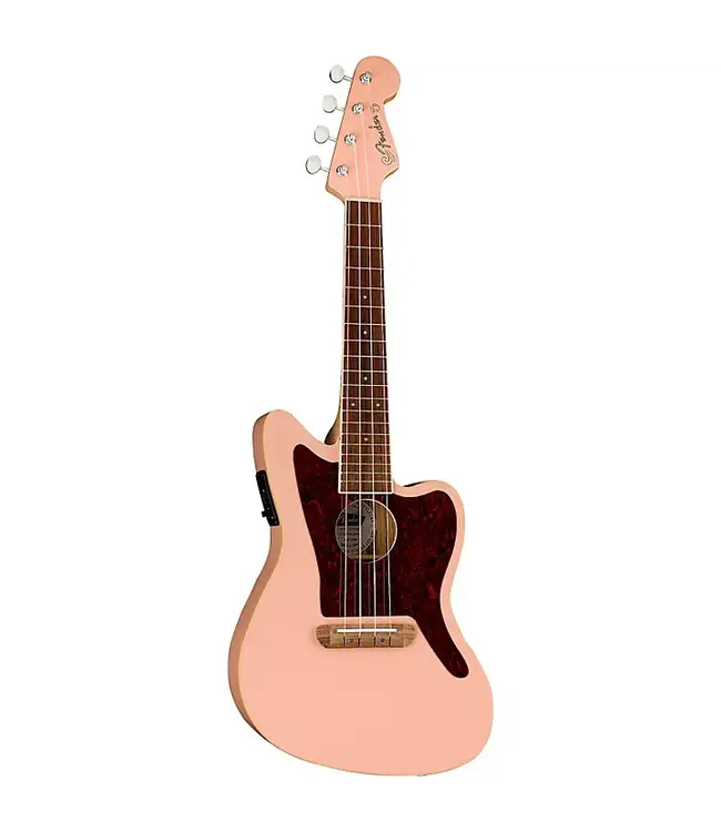 Fender Fender Fullerton Jazzmaster Uke, Walnut FB, Shell Pink