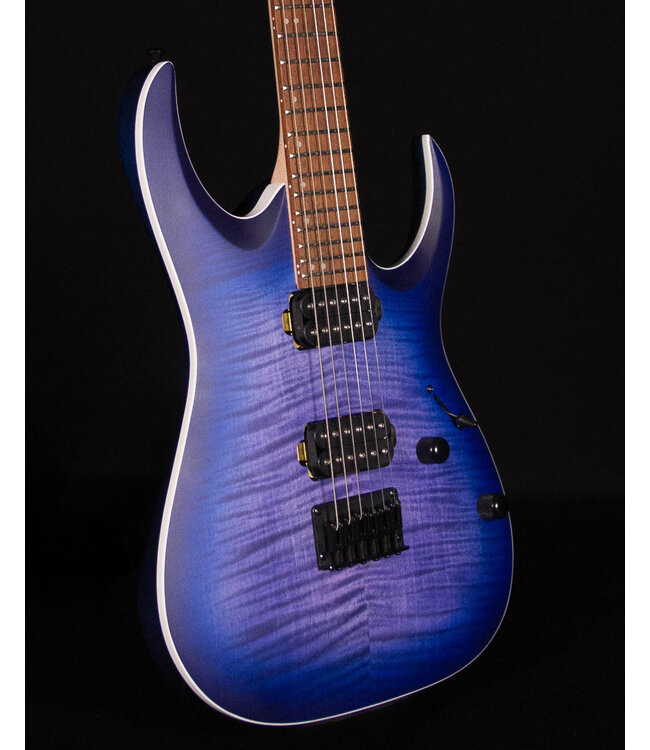 Ibanez RGA42 Flame Maple Top, Mahogany Electric Guitar, Blue Lagoon Burst Flat