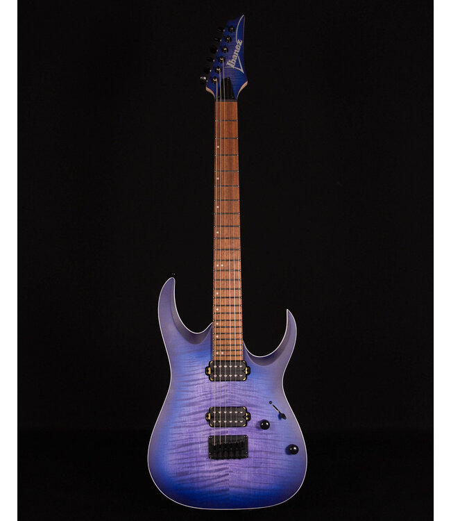 Ibanez RGA42 Flame Maple Top, Mahogany Electric Guitar, Blue Lagoon Burst Flat